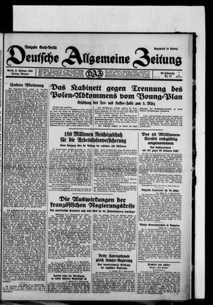 Deutsche allgemeine Zeitung vom 21.02.1930