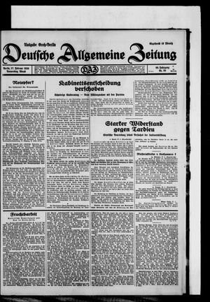 Deutsche allgemeine Zeitung on Feb 27, 1930
