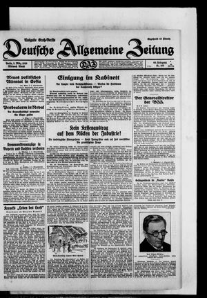 Deutsche allgemeine Zeitung on Mar 5, 1930