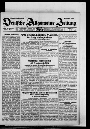 Deutsche allgemeine Zeitung on Mar 18, 1930