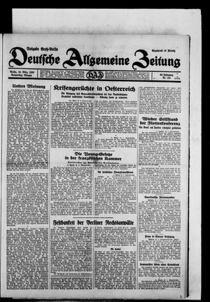 Deutsche allgemeine Zeitung on Mar 20, 1930