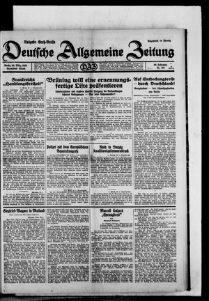 Deutsche allgemeine Zeitung vom 29.03.1930