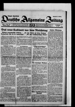 Deutsche allgemeine Zeitung vom 02.04.1930