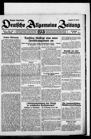 Deutsche allgemeine Zeitung vom 06.04.1930