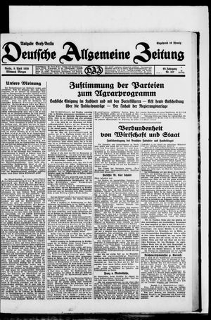 Deutsche allgemeine Zeitung vom 09.04.1930