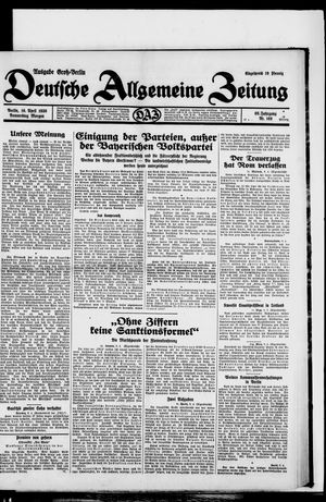 Deutsche allgemeine Zeitung vom 10.04.1930