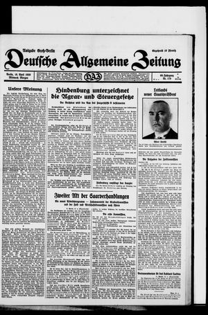 Deutsche allgemeine Zeitung vom 16.04.1930