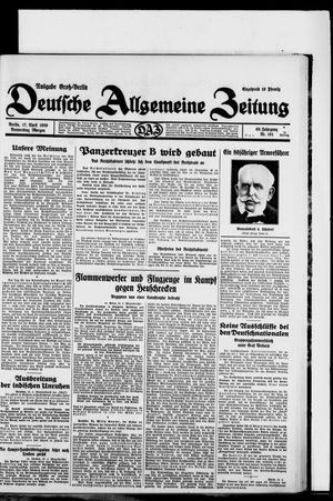 Deutsche allgemeine Zeitung vom 17.04.1930