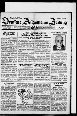 Deutsche allgemeine Zeitung on Apr 24, 1930