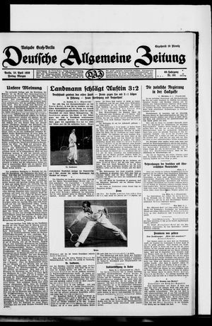 Deutsche allgemeine Zeitung vom 25.04.1930