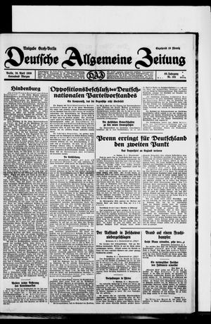 Deutsche allgemeine Zeitung vom 26.04.1930