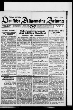 Deutsche allgemeine Zeitung vom 29.04.1930