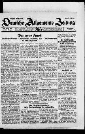 Deutsche allgemeine Zeitung vom 03.05.1930