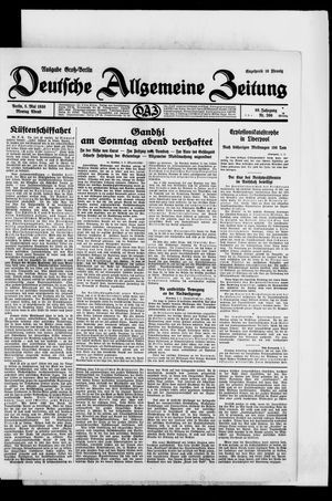 Deutsche allgemeine Zeitung vom 05.05.1930