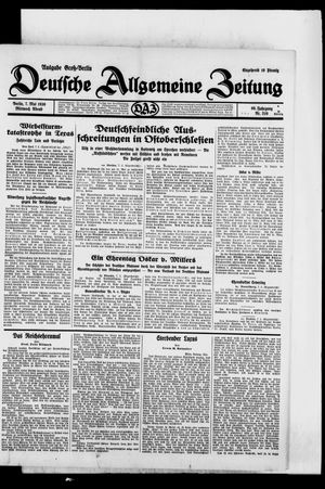 Deutsche allgemeine Zeitung vom 07.05.1930