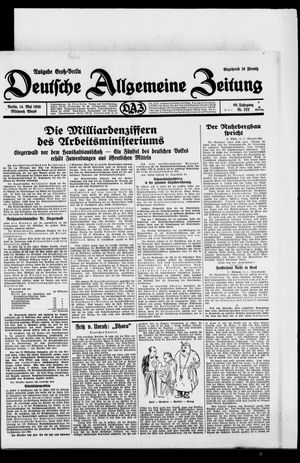 Deutsche allgemeine Zeitung vom 14.05.1930