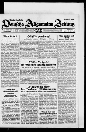 Deutsche allgemeine Zeitung vom 16.05.1930