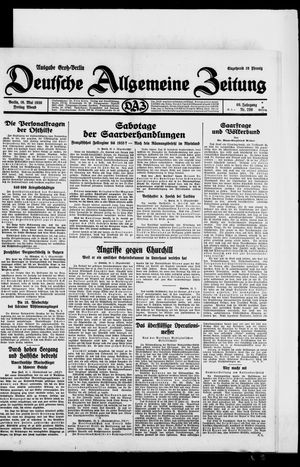 Deutsche allgemeine Zeitung on May 16, 1930