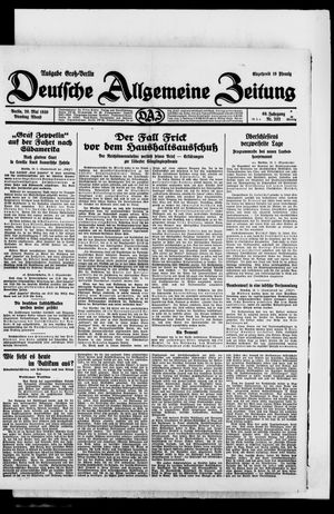 Deutsche allgemeine Zeitung vom 20.05.1930
