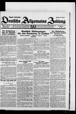 Deutsche allgemeine Zeitung vom 21.05.1930