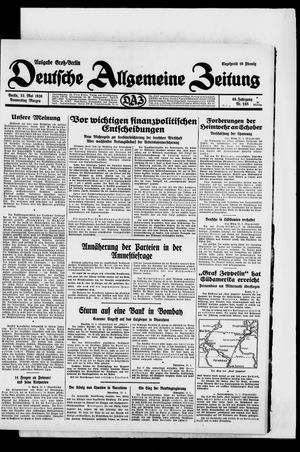 Deutsche allgemeine Zeitung vom 22.05.1930