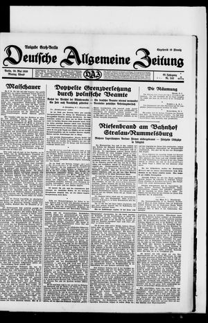 Deutsche allgemeine Zeitung vom 26.05.1930