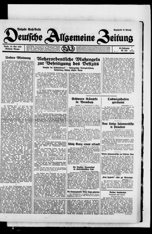 Deutsche allgemeine Zeitung vom 28.05.1930