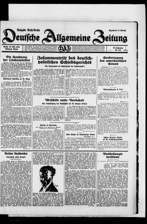 Deutsche allgemeine Zeitung vom 28.05.1930
