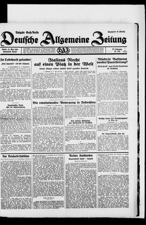 Deutsche allgemeine Zeitung vom 31.05.1930