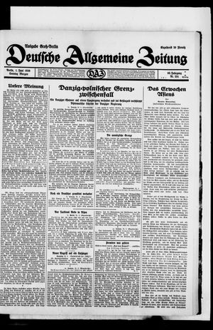 Deutsche allgemeine Zeitung vom 01.06.1930