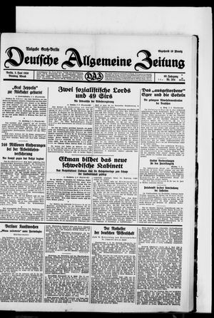 Deutsche allgemeine Zeitung vom 03.06.1930