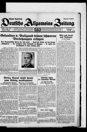 Deutsche allgemeine Zeitung on Jun 8, 1930