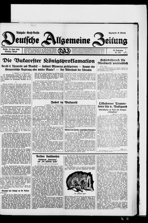 Deutsche allgemeine Zeitung on Jun 10, 1930
