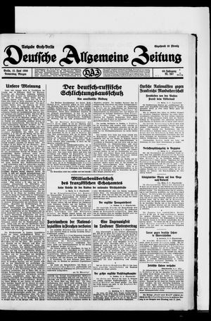 Deutsche allgemeine Zeitung vom 12.06.1930