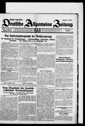 Deutsche allgemeine Zeitung vom 14.06.1930