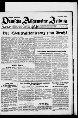 Deutsche allgemeine Zeitung vom 15.06.1930