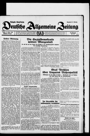 Deutsche allgemeine Zeitung vom 18.06.1930