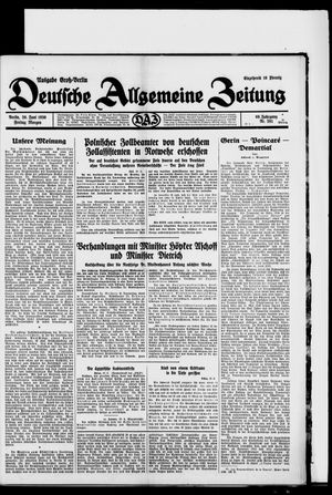 Deutsche allgemeine Zeitung vom 20.06.1930