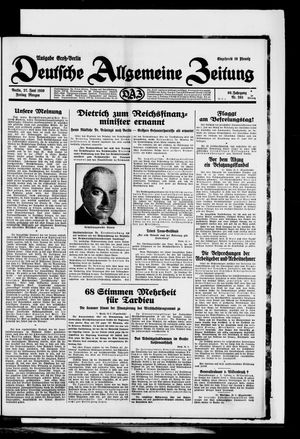 Deutsche allgemeine Zeitung vom 27.06.1930
