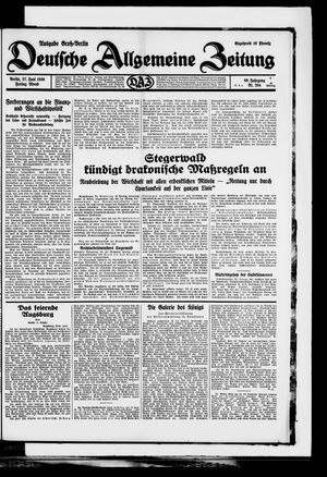 Deutsche allgemeine Zeitung vom 27.06.1930