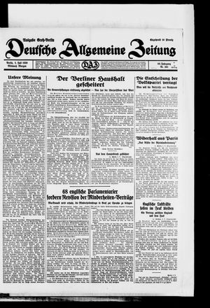 Deutsche allgemeine Zeitung vom 02.07.1930