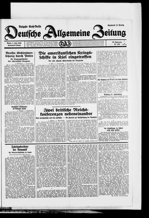 Deutsche allgemeine Zeitung vom 05.07.1930