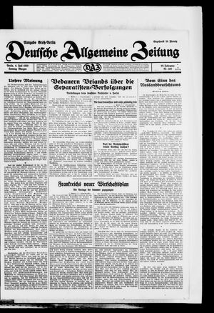 Deutsche allgemeine Zeitung vom 06.07.1930