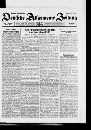Deutsche allgemeine Zeitung vom 07.07.1930