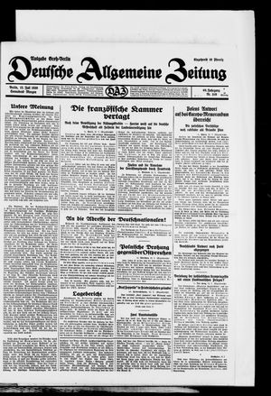 Deutsche allgemeine Zeitung vom 12.07.1930