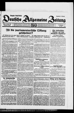 Deutsche allgemeine Zeitung vom 12.07.1930