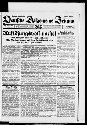 Deutsche allgemeine Zeitung vom 16.07.1930