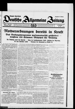 Deutsche allgemeine Zeitung vom 17.07.1930