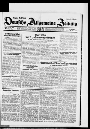 Deutsche allgemeine Zeitung vom 17.07.1930