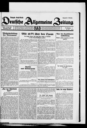 Deutsche allgemeine Zeitung on Jul 24, 1930